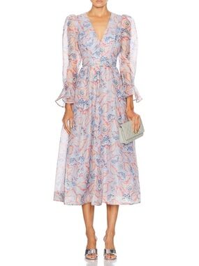 Zimmermann | Dresses | Zimmermann Lovestruck Linen Midi Dress | Poshmark